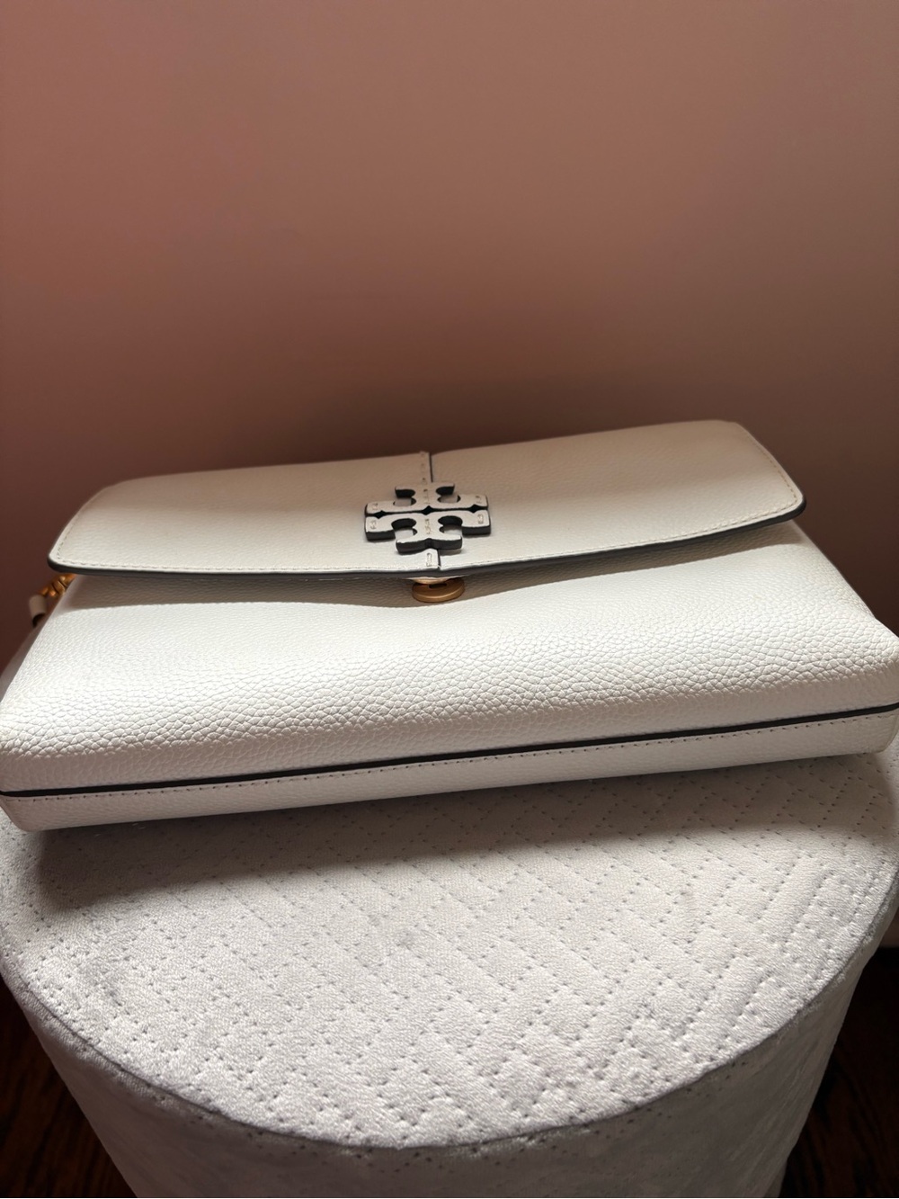 Tory Burch White Leather McGraw CrossBody Bag - Picture 8 of 8